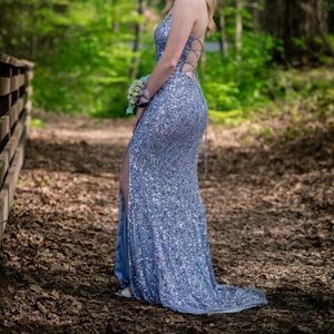 Sparkling Blue Sequin Gown